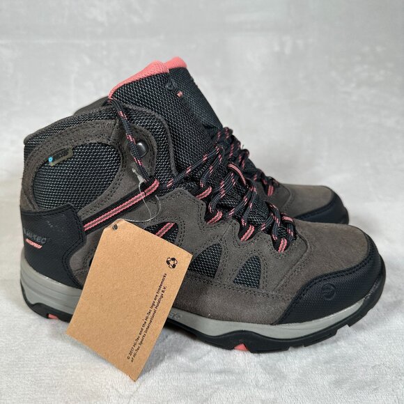 Hi-Tec Waterproof Boots Men Size 8 M Brown Dri-Tec Mid Hiking Casual NWT - Picture 2 of 8